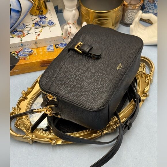 🆕 OROTON 🧿 NWOT Dylan Camera Crossbody Bag, Black Calfskin Leather - Picture 9 of 16